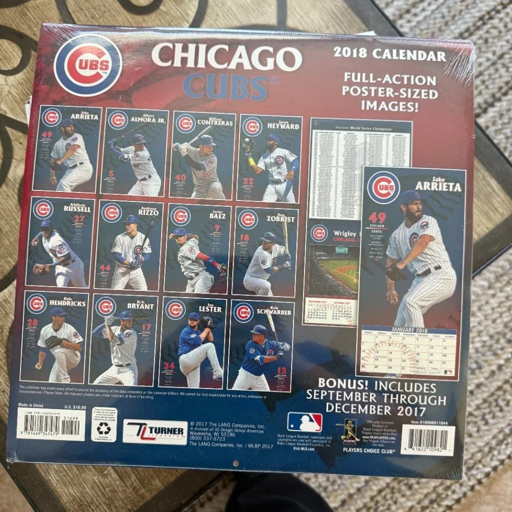 2018 Chicago Cubs Wall Calendar (103)